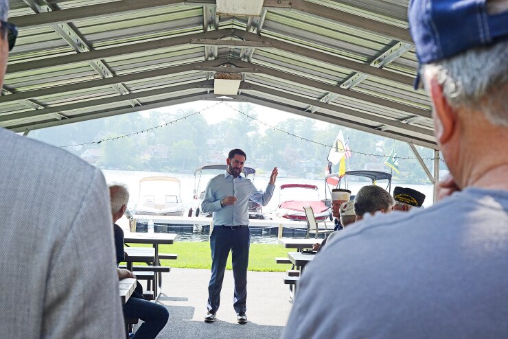 GOP Representative Mike Lawler at a campaign event