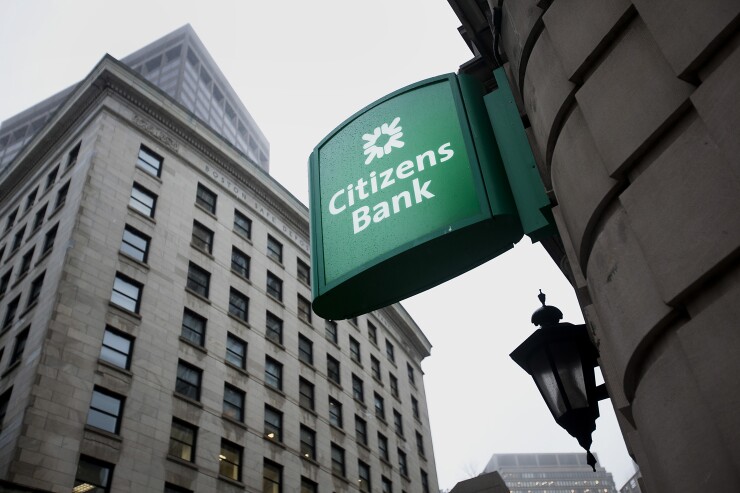 Citizens Bank signage.