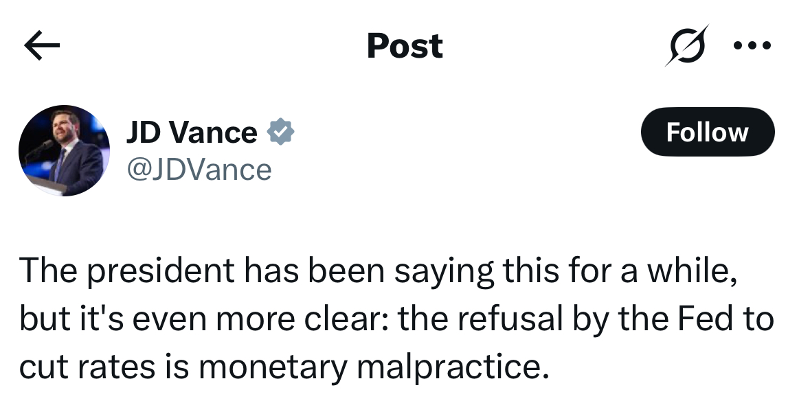 JD Vance tweet